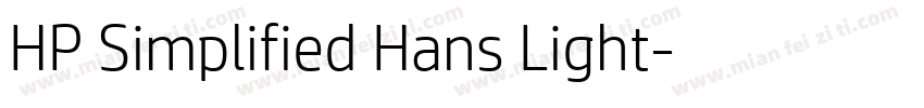 HP Simplified Hans Light字体转换